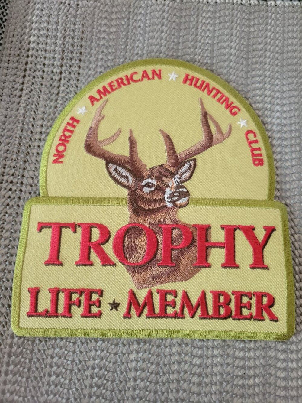 North American Hunting Club Trophy Life Member Large Embroidered Patch Buck
